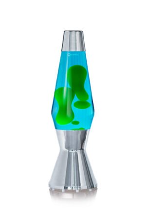 Lampe à lave 'Astro' Argentée Bleu-Vert | MATHMOS