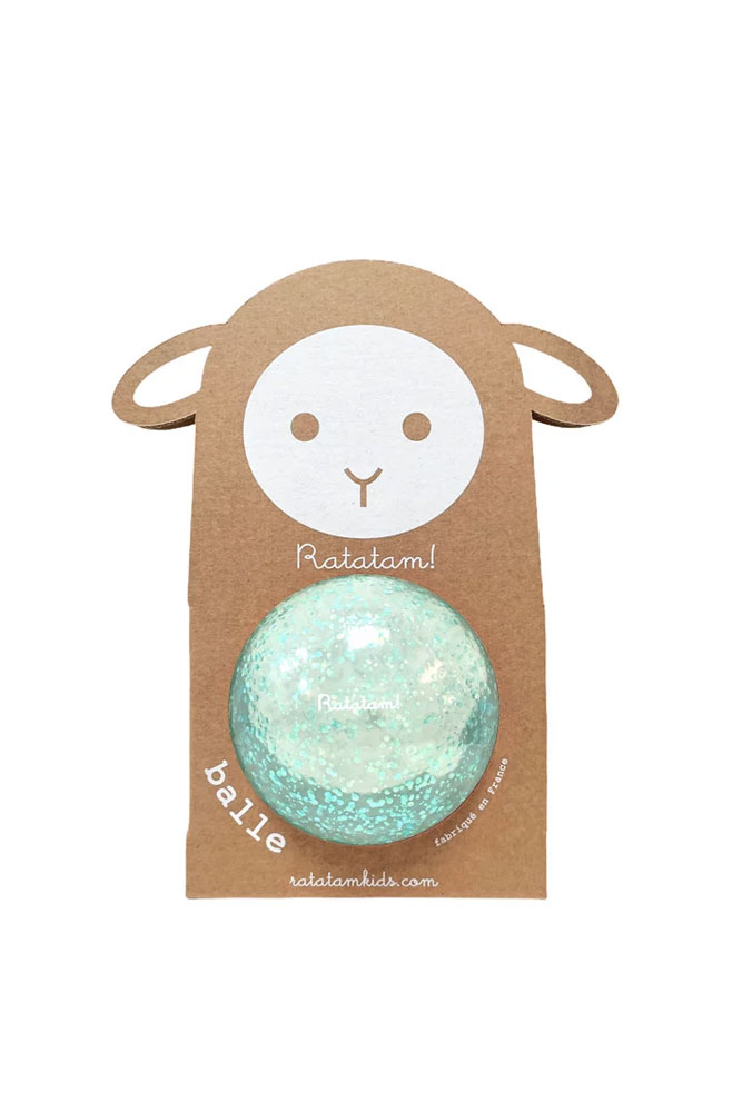 Petit ballon Mouton Bulles Bleu 10cm
