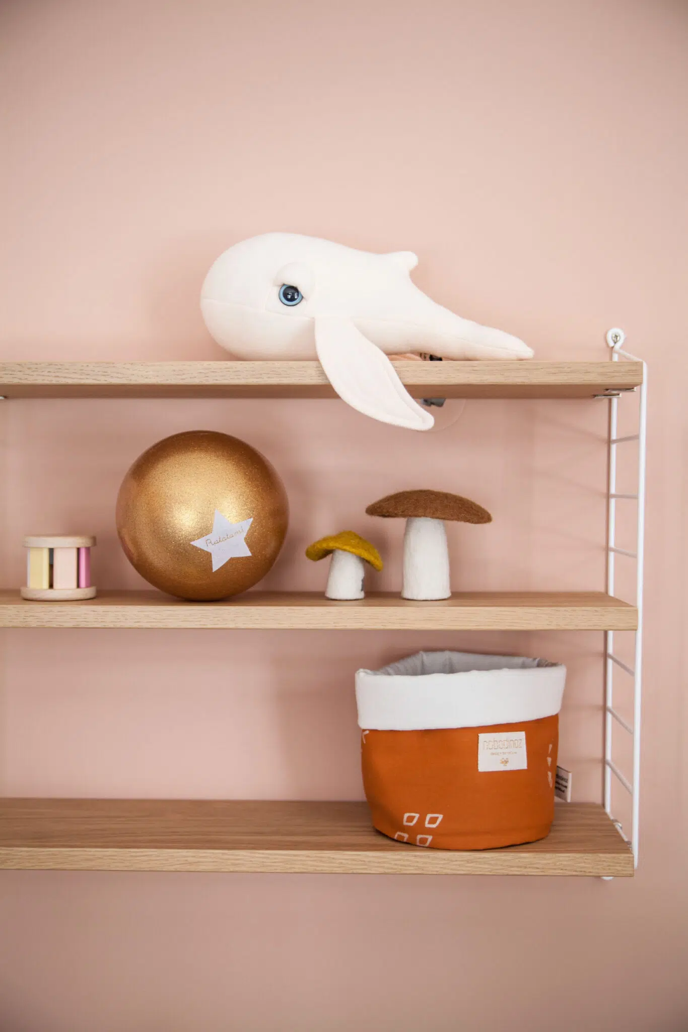 Etagère murale String Pocket chêne/blanc
