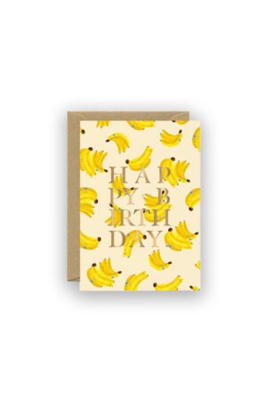 Carte 'Gold Bananas Birthday'