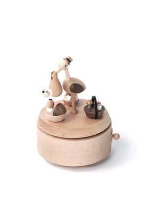 Boîte à musique Bébé Cigogne