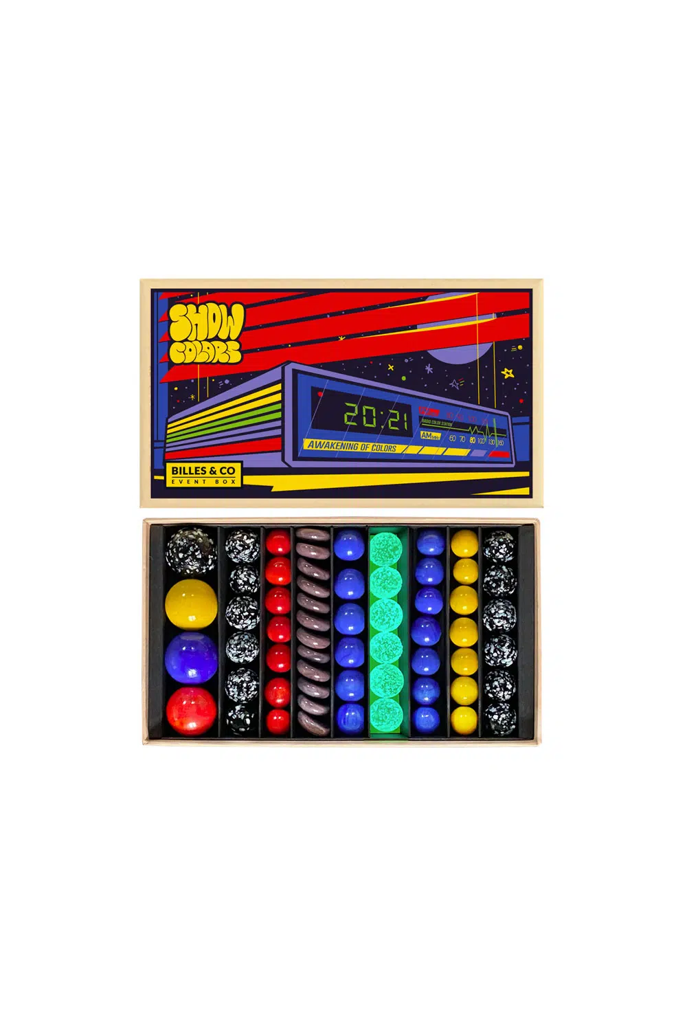 Box 'Show Colors Radio Réveil' | BILLES & CO