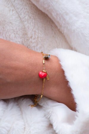 Bracelet Chaîne Coeur & Guépard | NACH BIJOUX