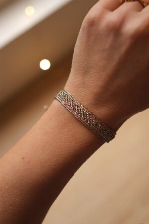 Bracelet simple 'Izy' Rose Gold Lime Pink | MAAŸAZ