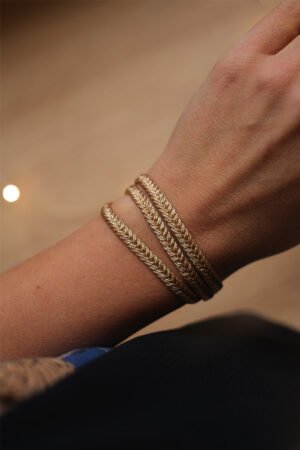 Bracelet trio 'Maxi Eya' Rose Gold | MAAŸAZ