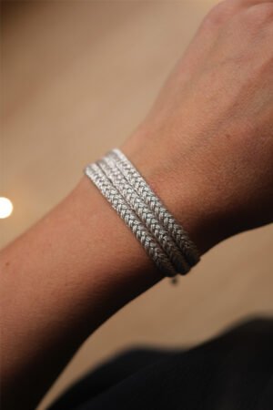 Bracelet trio 'Maxi Eya' Silver | MAAŸAZ