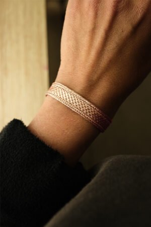 Bracelet simple 'Maxi Izy' Rose Gold  | MAAŸAZ