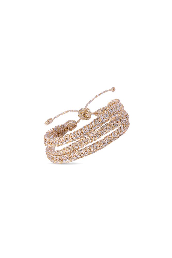 Bracelet trio 'Maxi Eya' Gold & Silver | MAAŸAZ