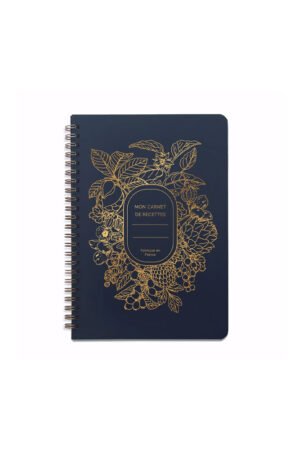 Cahier de recettes "Abondance" bleu marine