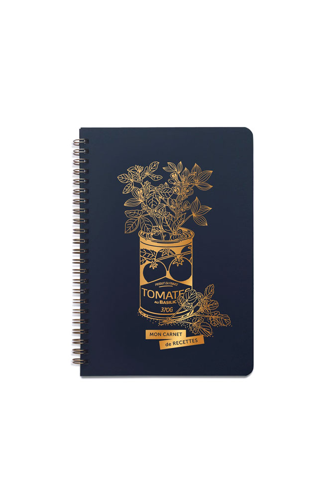 Cahier de recettes "Jolie conserve" bleu marine