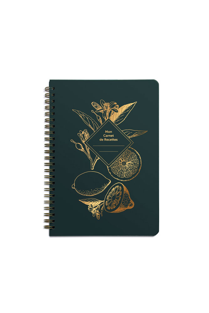 Cahier de recettes "Lemonade" vert sapin