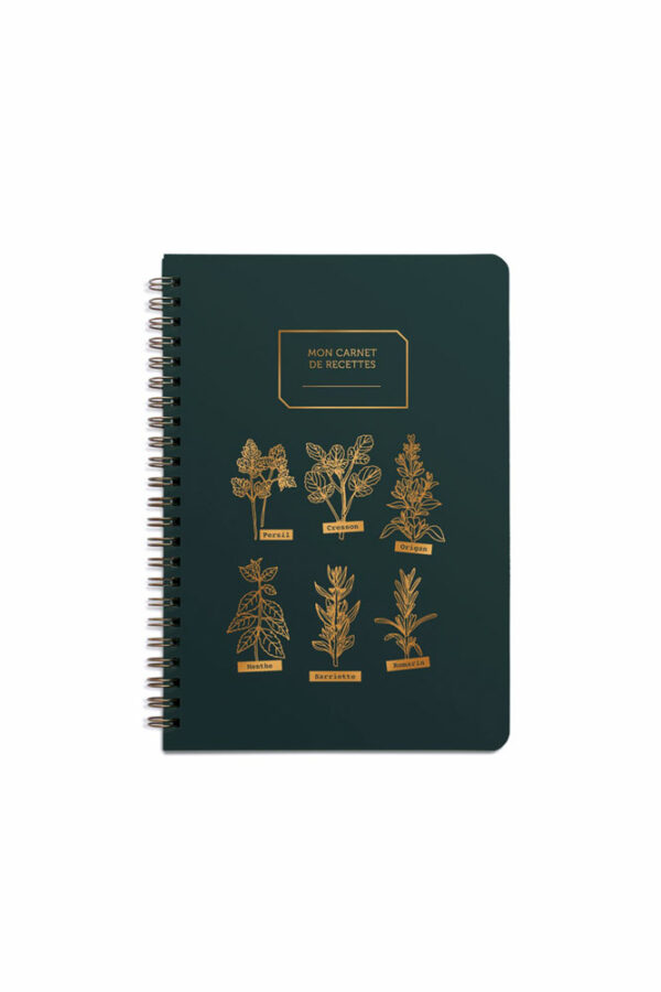 Cahier de recettes "Lemonade" vert sapin