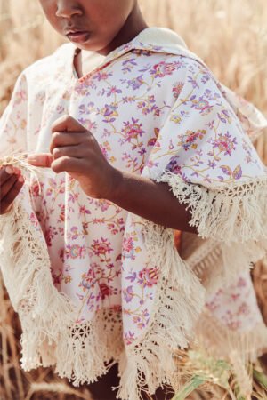 Cape de bain 'Mael' Cream Bucolia Fields | LOUISE MISHA