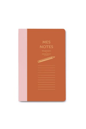 Cahier 'Bi-goûts' Rose et Rouille