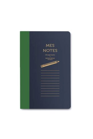 Cahier 'Bi-goûts' Vert et Bleu marine