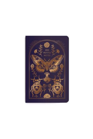 Carnet cousu 'Scarabée' bleu