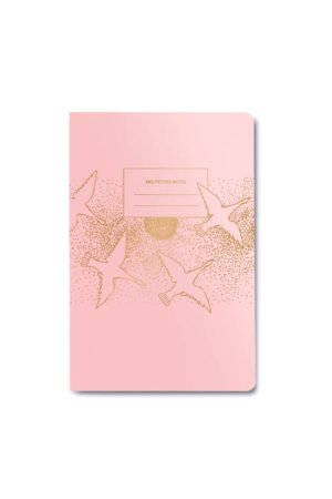 Carnet dos carré 'Envol' Rose | LES ÉDITIONS DU PAON