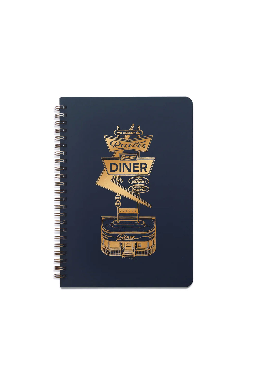 Cahier de recettes 'Diner' Docteur Paper bleu marine