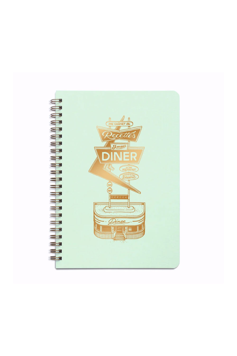 Cahier de recettes 'Diner' Docteur Paper vert d'eau
