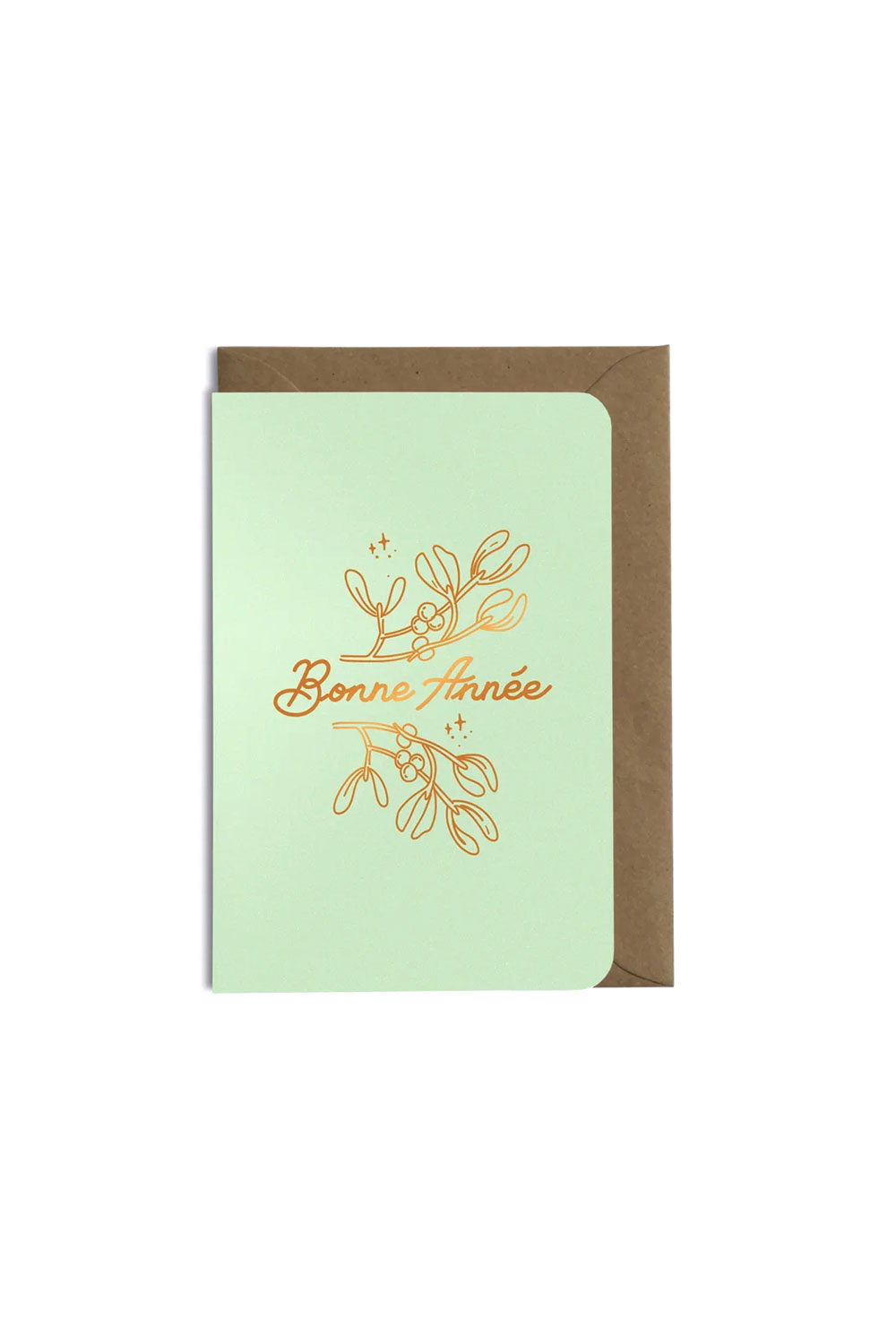 Carte 'Bonne année gui'