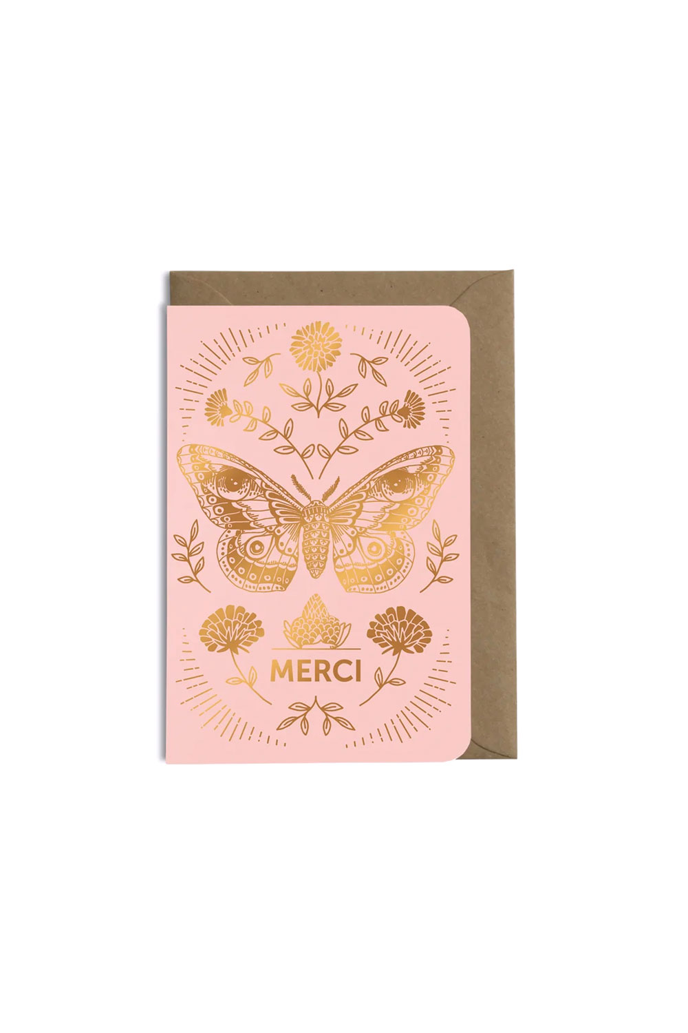 Carte 'Butterfly' Merci