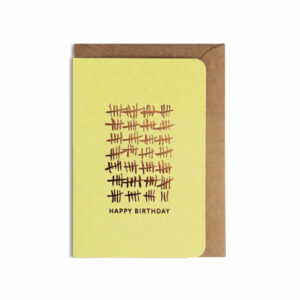 Carte "Happy birthday" jaune