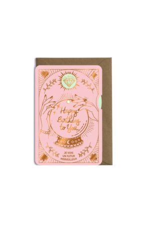 Carte 'Voyance' rose | LES ÉDITIONS DU PAON