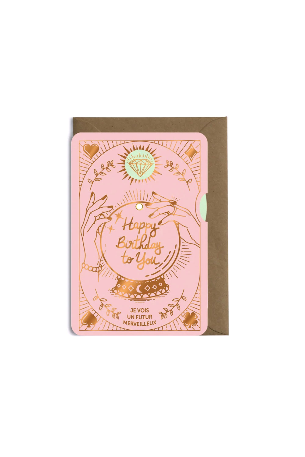 Carte 'Voyance' rose
