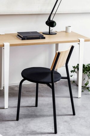 Chaise SSD Soft en Tissu recyclé Noir graphite | TIPTOE