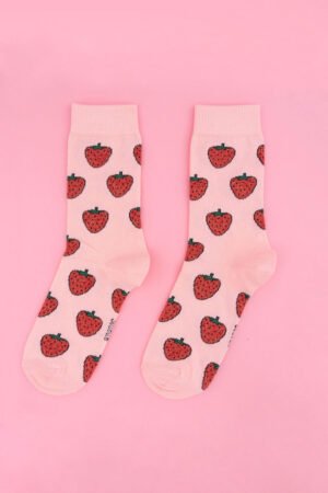 Chaussettes à paillettes Fraises | COUCOU SUZETTE
