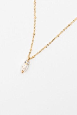 Collier Chouette blanche | NACH BIJOUX