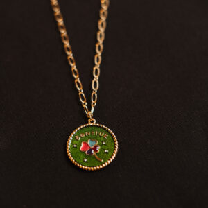 Collier médaille 'Bonheur' Confettis | 26 JUIN