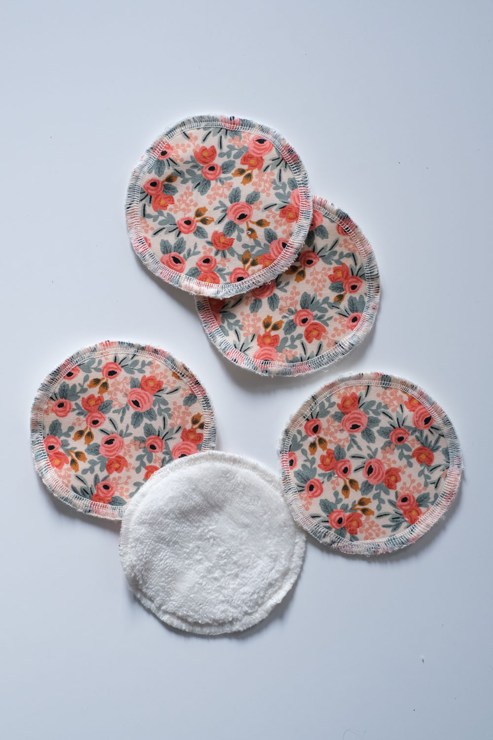 Lot de 5 cotons à démaquiller lavables Primavera Rosa Rose | NOMADEIN