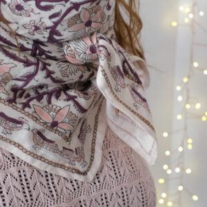 Foulard "Bird" Milk