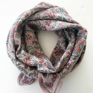 Foulard "Bird" rose