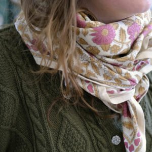 Foulard "Coeur" Vanille