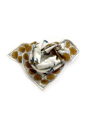 Petit foulard Manika 'Cerisier' Fleur de vanille | APACHES COLLECTIONS