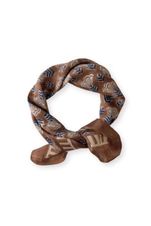 Petit foulard en soie Manika 'Poppy' Cassonade