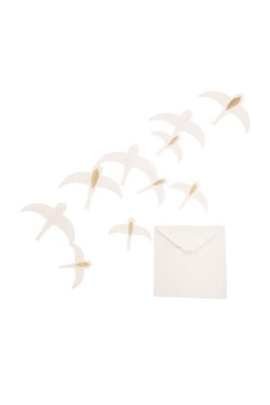Hirondelles papier naturel