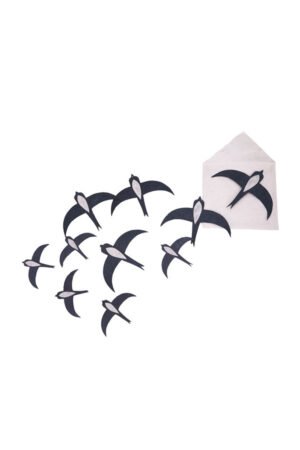 Hirondelles papier noir