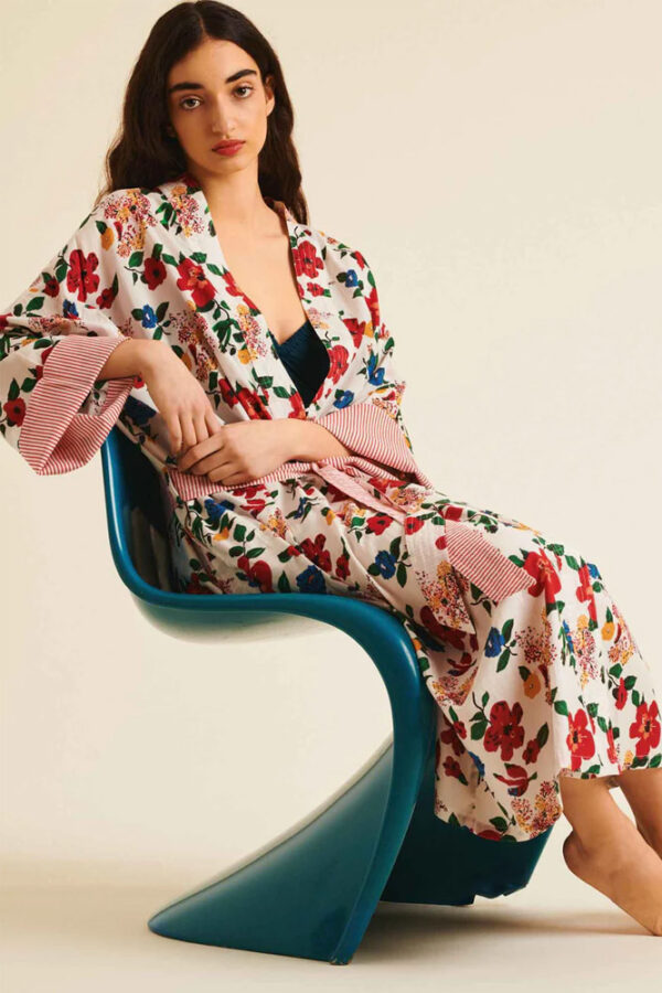 Kimono long 'Hibiscus' | LUCAS DU TERTRE