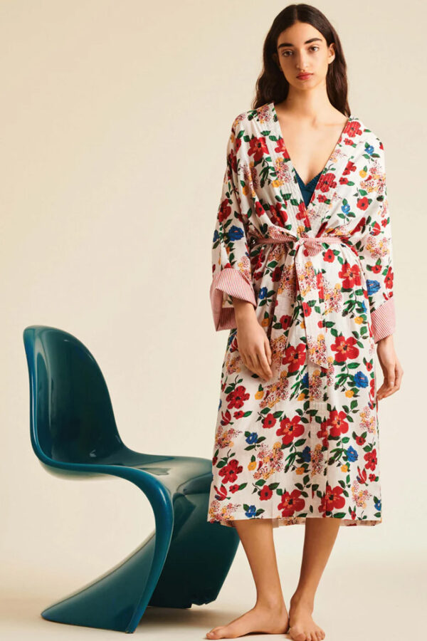 Kimono long 'Hibiscus' | LUCAS DU TERTRE