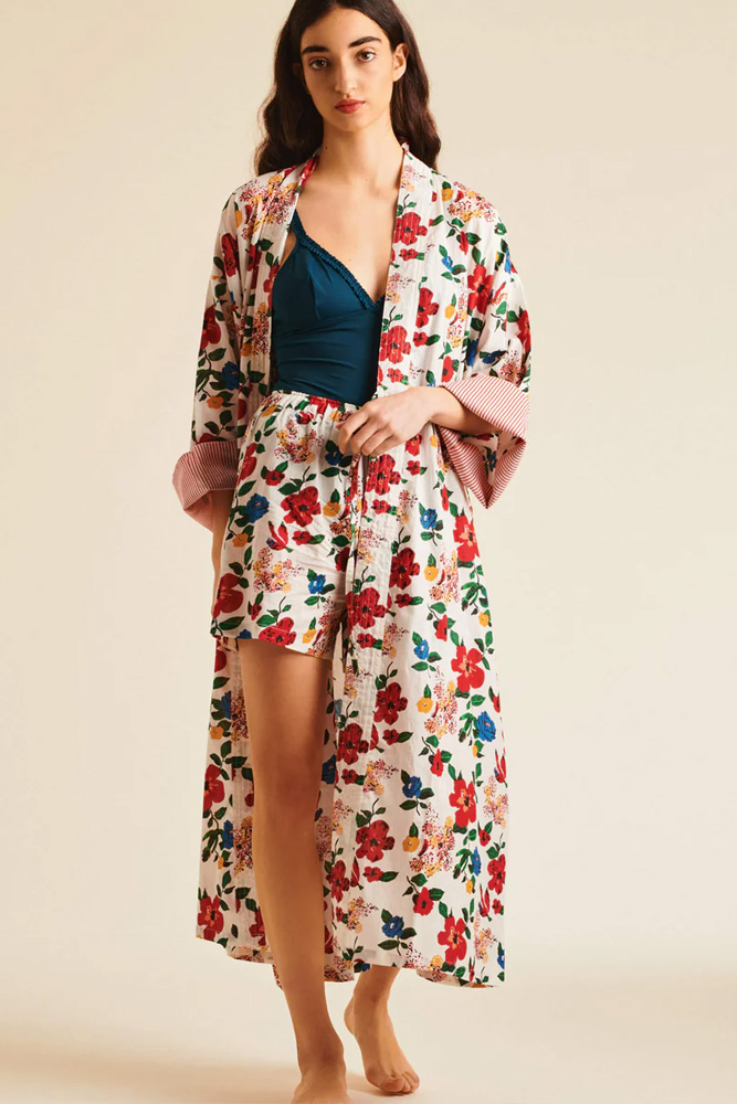 Kimono long 'Hibiscus' | LUCAS DU TERTRE