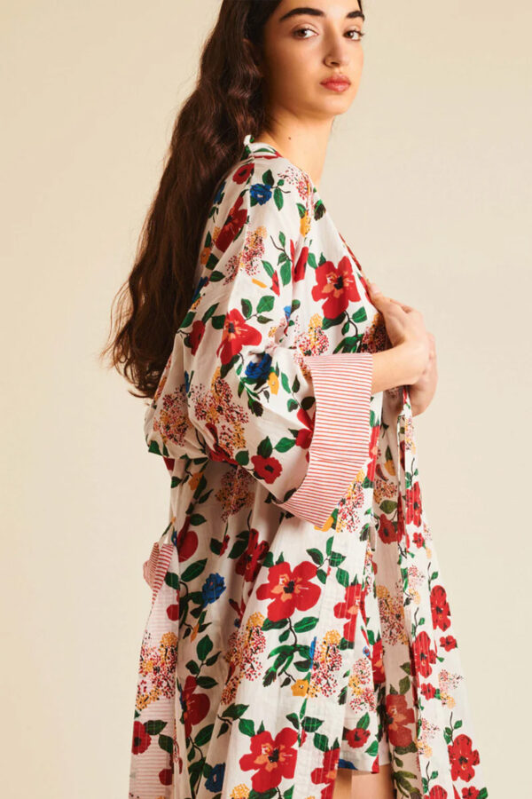 Kimono long 'Hibiscus' | LUCAS DU TERTRE