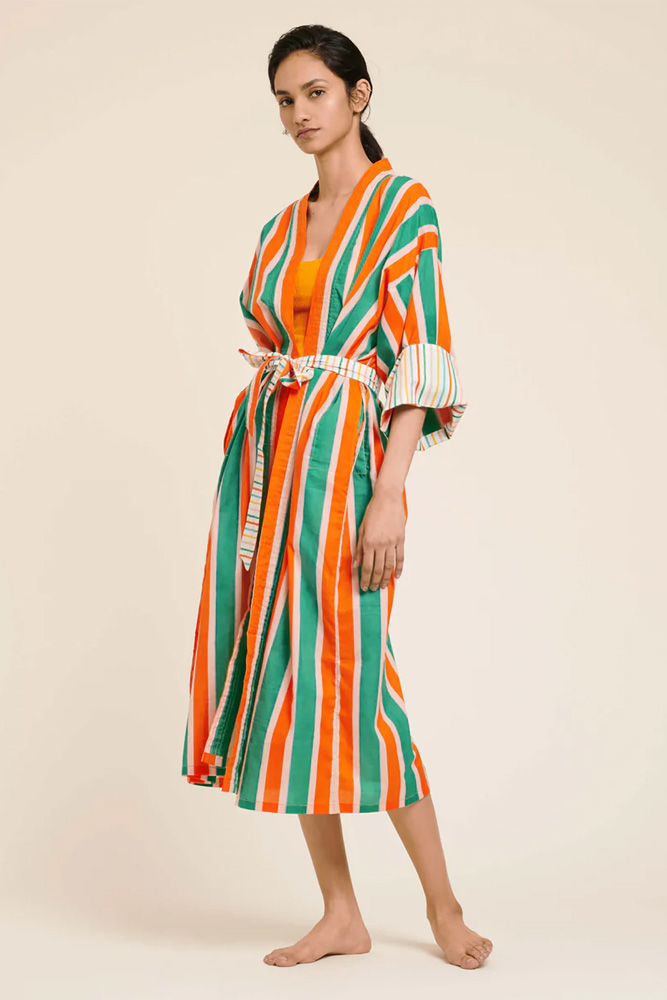 Kimono long 'Manon Stripes' | LUCAS DU TERTRE
