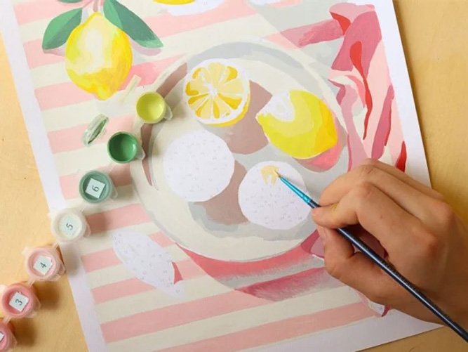 Kit peinture numérotée 'Citrons de Menton' | LA PETITE ÉPICERIE