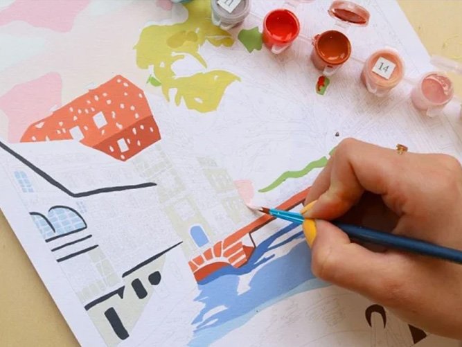 Kit peinture numérotée 'La Petite France' | LA PETITE ÉPICERIE