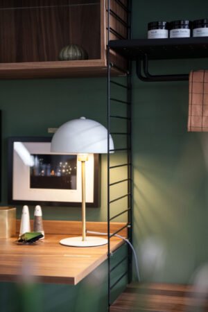 Lampe à poser "Bonnet" blanche