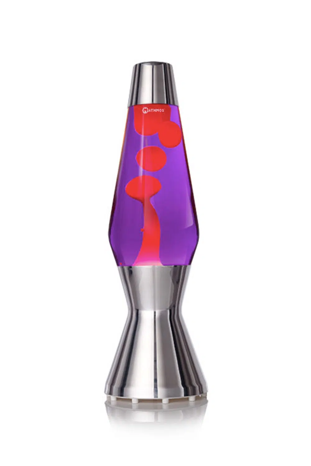 Lampe à lave 'Astro' Argentée Violet-Rouge | MATHMOS