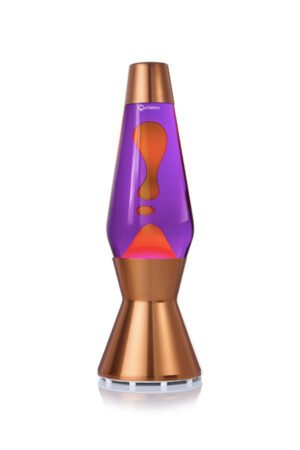 Lampe à lave 'Astro' Cuivrée Violet-Orange | MATHMOS